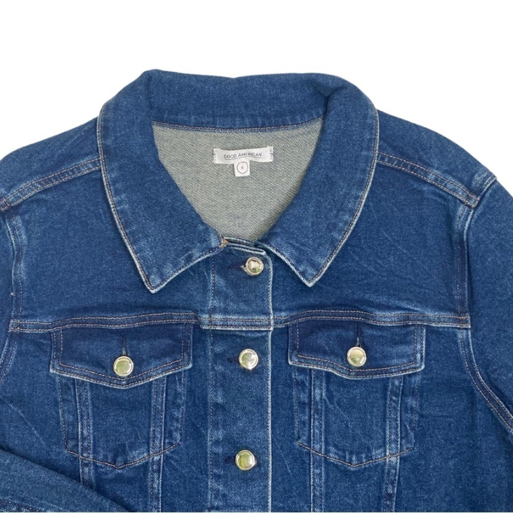 Good American Jean Jacket Sz 4 - Picture 4 of 9